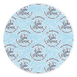 Lake House #2 Round Stone Trivet (Personalized)