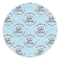 Lake House #2 Round Stone Trivet (Personalized)