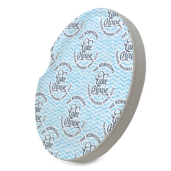 Lake House #2 Sandstone Car Coaster - STANDING ANGLE