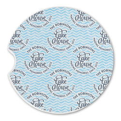 Lake House #2 Sandstone Car Coaster - Single (Personalized)