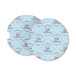 Lake House #2 Sandstone Car Coasters - Set of 2 (Personalized)