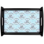 Lake House #2 Black Wooden Tray - Small (Personalized)
