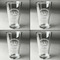 Lake House #2 Set of Four Engraved Beer Glasses - Individual View
