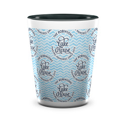 Lake House #2 Ceramic Shot Glass - 1.5 oz - Two Tone - Single (Personalized)
