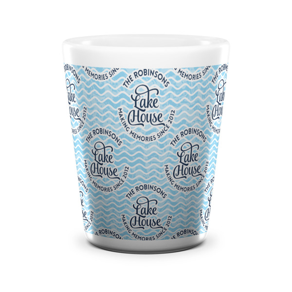 Lake House #2 Shot Glass - White - FRONT