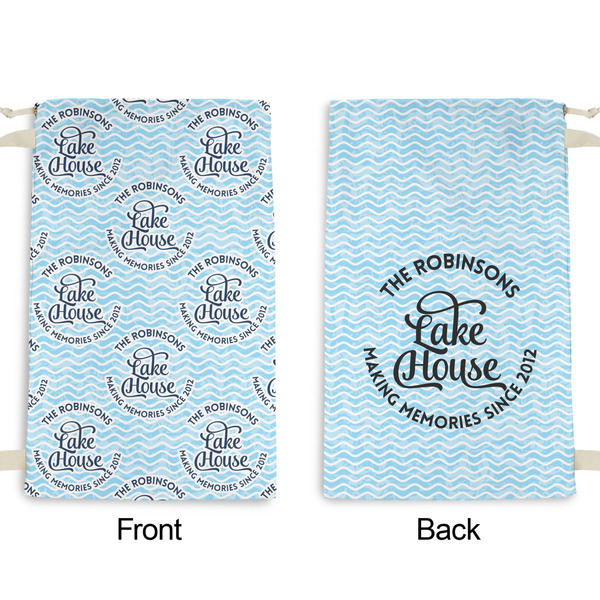 Lake House #2 Small Laundry Bag - Front & Back View