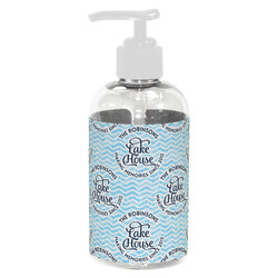 Lake House #2 Plastic Soap / Lotion Dispenser (8 oz - Small - White) (Personalized)