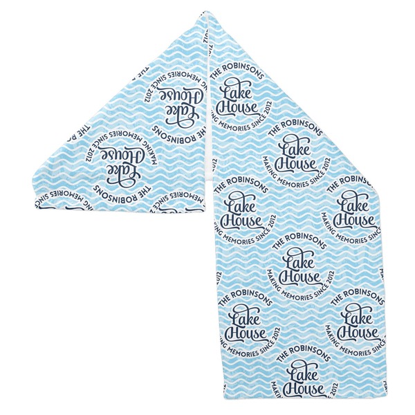 Lake House #2 Sports Towel Folded - Both Sides Showing