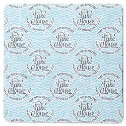 Lake House #2 Square Rubber Backed Coaster (Personalized)