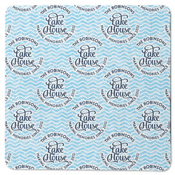 Lake House #2 Square Rubber Backed Coaster (Personalized)