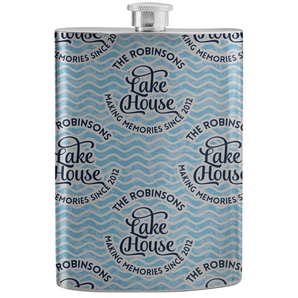 Custom Lake House #2 Stainless Steel Flask (Personalized)
