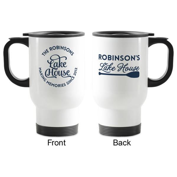 Lake House #2 Stainless Steel Travel Mug with Handle - Apvl