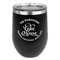 Lake House #2 Stainless Wine Tumblers - Black - Double Sided - Front