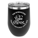 Lake House #2 Stemless Wine Tumbler - 5 Color Choices - Stainless Steel  (Personalized)