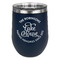 Lake House #2 Stainless Wine Tumblers - Navy - Double Sided - Front