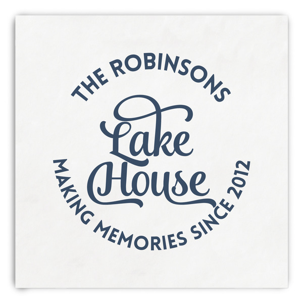 Custom Lake House #2 Paper Dinner Napkins (Personalized)