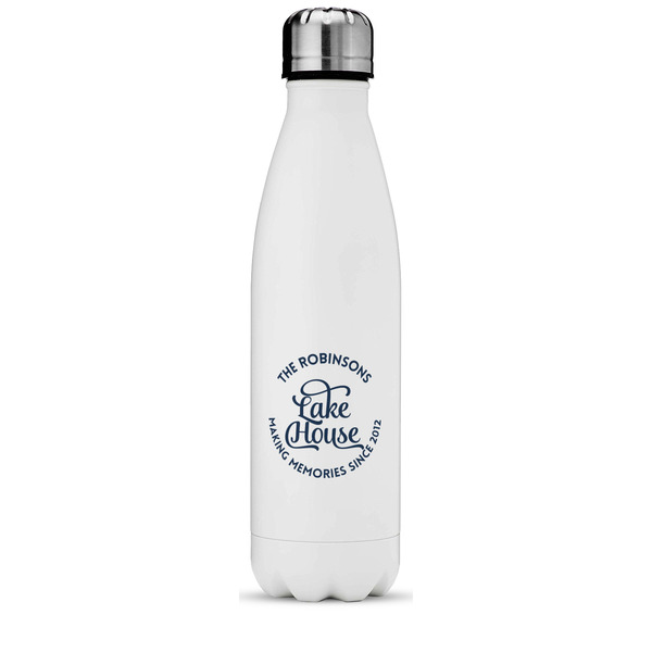 Custom Lake House #2 Water Bottle - 17 oz. - Stainless Steel - Full Color Printing (Personalized)