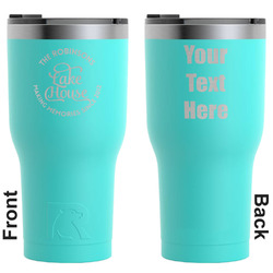 Lake House #2 RTIC Tumbler - Teal - Engraved Front & Back (Personalized)