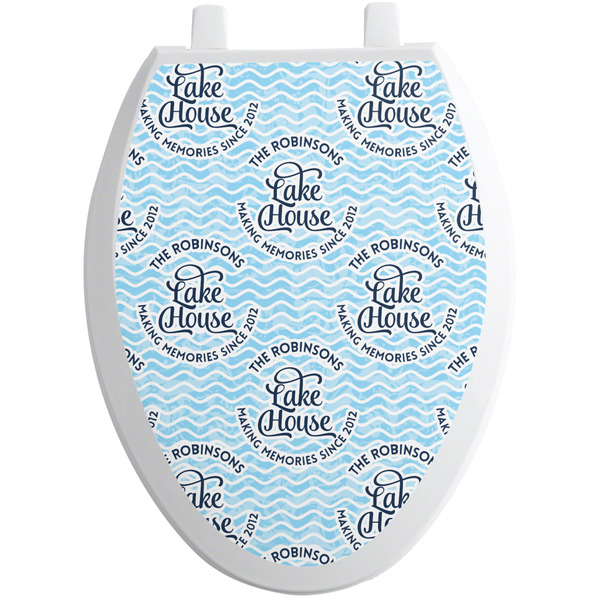 Custom Lake House #2 Toilet Seat Decal - Elongated (Personalized)