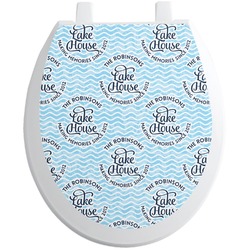 Lake House #2 Toilet Seat Decal - Round (Personalized)