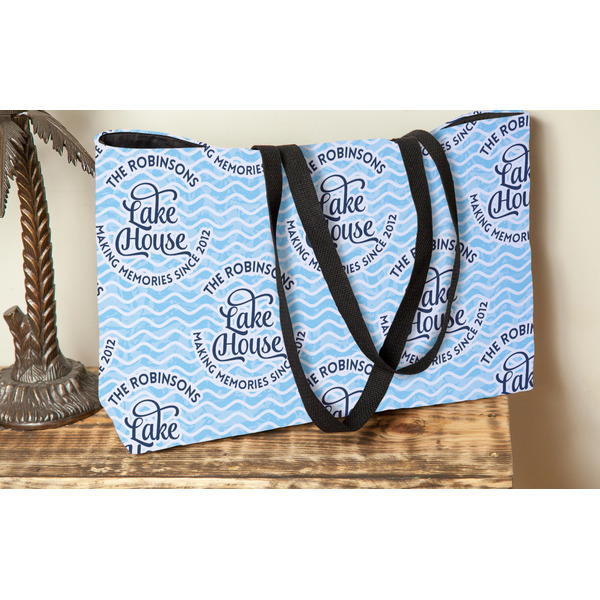 Lake House #2 Tote w/Black Handles - Lifestyle View