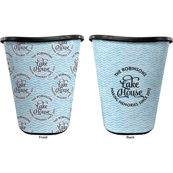Lake House #2 Trash Can Black - Front and Back - Apvl