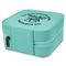 Lake House #2 Travel Jewelry Boxes - Leather - Teal - View from Rear