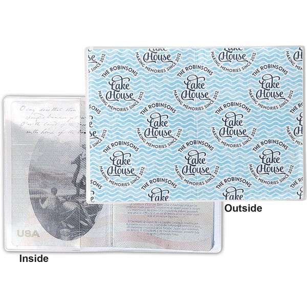 Lake House #2 Vinyl Passport Holder - Flat Front and Back