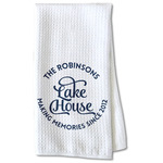 Lake House #2 Kitchen Towel - Waffle Weave - Partial Print (Personalized)