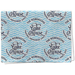 Lake House #2 Kitchen Towel - Waffle Weave (Personalized)