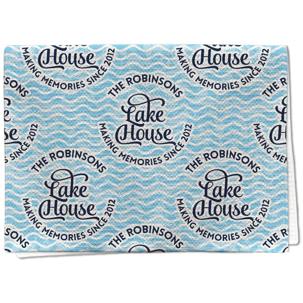 Custom Lake House #2 Kitchen Towel - Waffle Weave - Full Color Print (Personalized)
