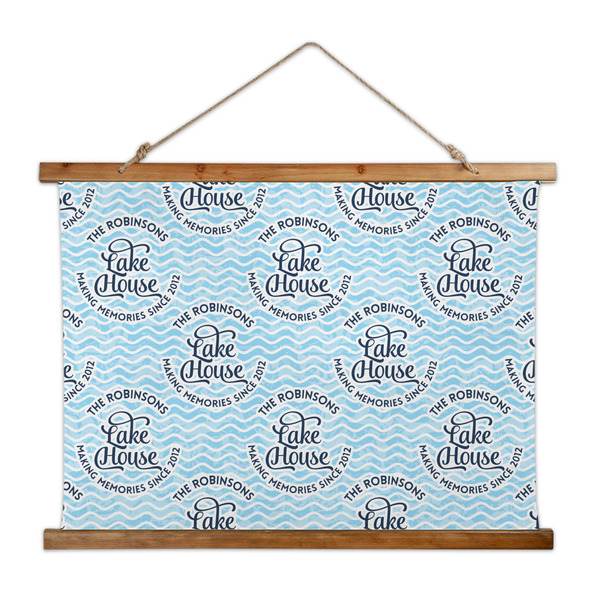 Custom Lake House #2 Wall Hanging Tapestry - Wide (Personalized)