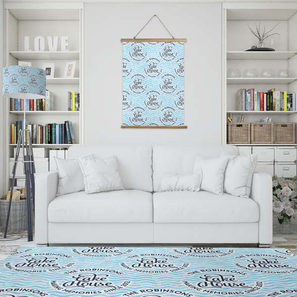 Lake House #2 Wall Hanging Tapestry - Portrait - IN CONTEXT