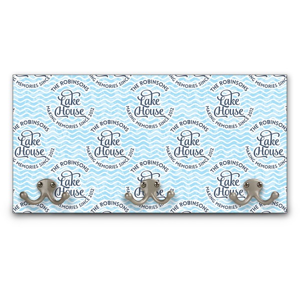 Custom Lake House #2 Wall Mounted Coat Rack (Personalized)