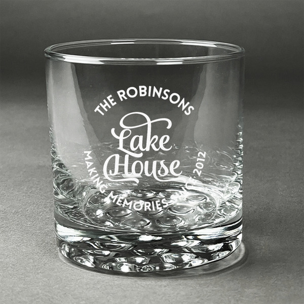 Custom Lake House #2 Whiskey Glass - Engraved (Personalized)