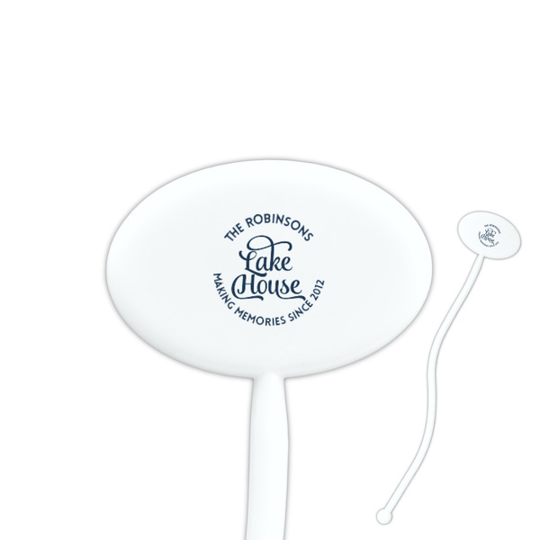 Custom Lake House #2 Oval Plastic Stir Sticks (Personalized)