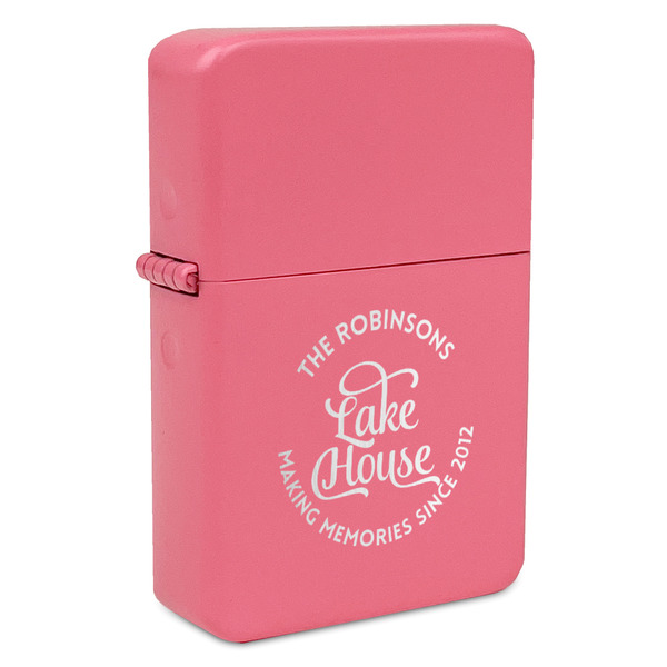 Lake House #2 Windproof Lighters - Pink - Front/Main
