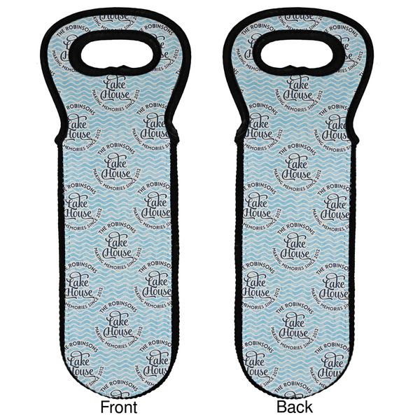 Lake House #2 Wine Tote Front & Back