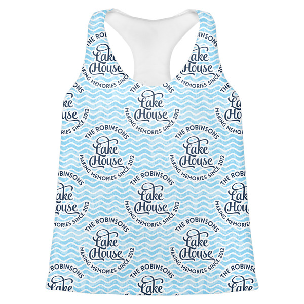 Custom Lake House #2 Womens Racerback Tank Top - X Small (Personalized)