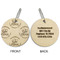 Lake House #2 Wood Luggage Tags - Round - Approval