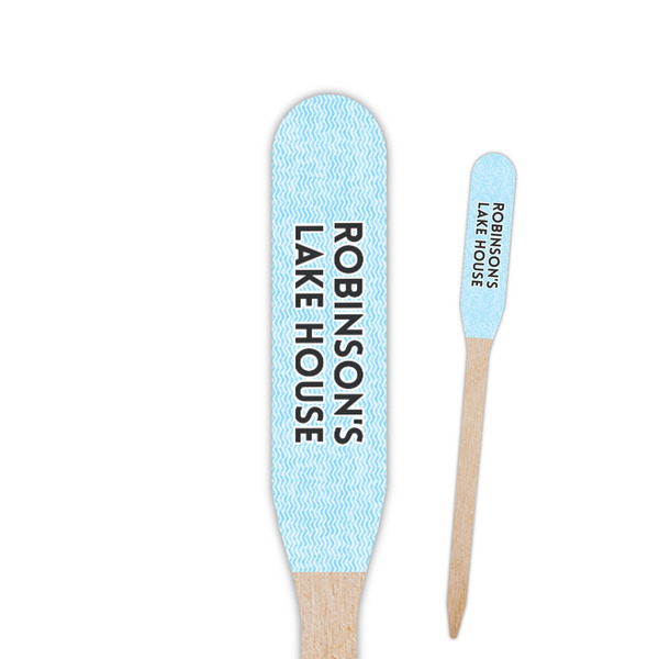 Custom Lake House #2 Paddle Wooden Food Picks - Single Sided (Personalized)