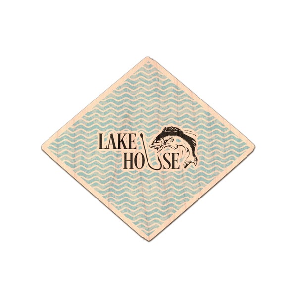 Custom Lake House #2 Genuine Maple or Cherry Wood Sticker