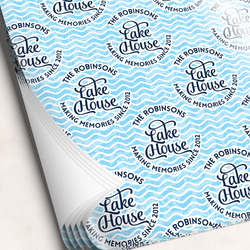 Lake House #2 Wrapping Paper Sheets - Single-Sided - 20" x 28" (Personalized)