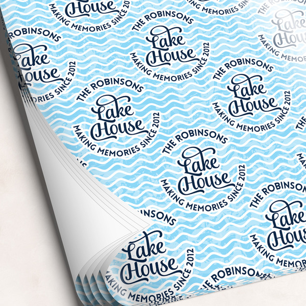Custom Lake House #2 Wrapping Paper Sheets (Personalized)