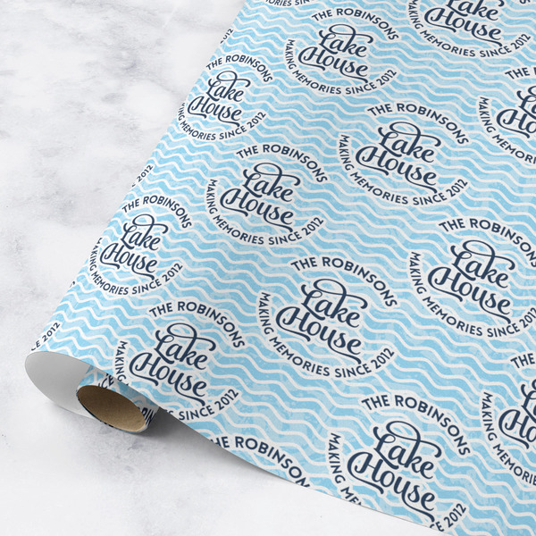 Custom Lake House #2 Wrapping Paper Roll - Medium - Matte (Personalized)