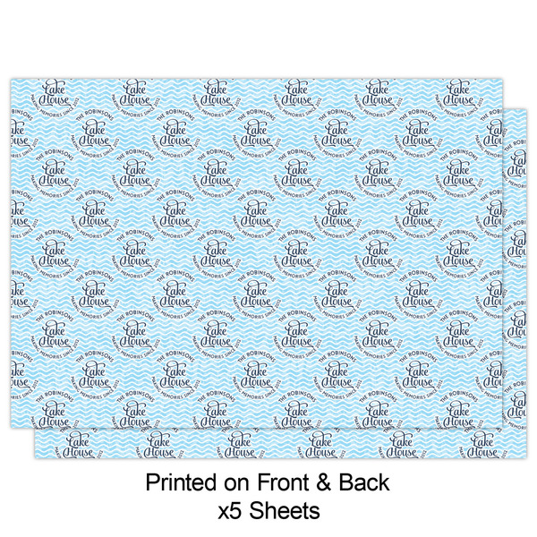 Lake House #2 Wrapping Paper Sheet - Double Sided - Front