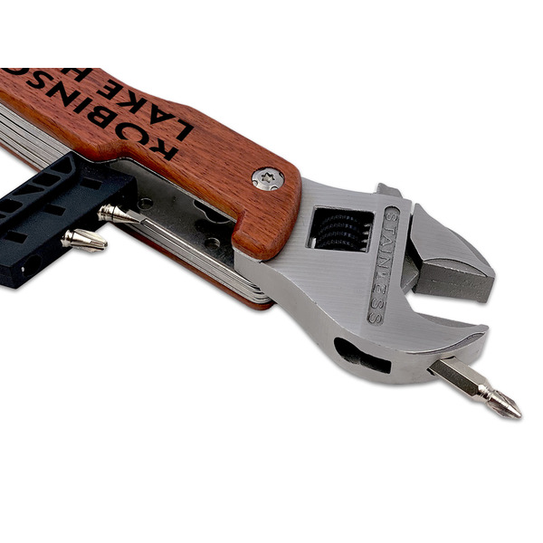 Lake House #2 Wrench Multi-tool - DETAIL (back wrench with screw)
