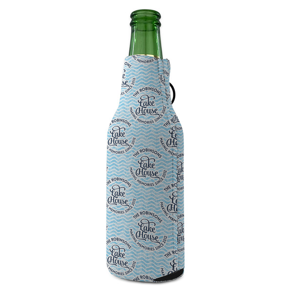 Lake House #2 Zipper Bottle Cooler - ANGLE (bottle)