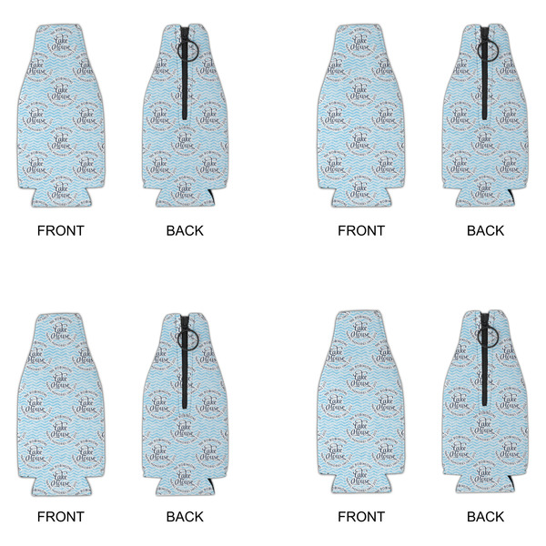 Lake House #2 Zipper Bottle Cooler - Set of 4 - APPROVAL