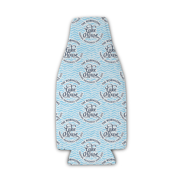 Lake House #2 Zipper Bottle Cooler - Set of 4 - FRONT